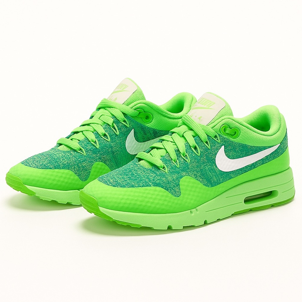 Nike Air Lime Green and Teal Sneakers